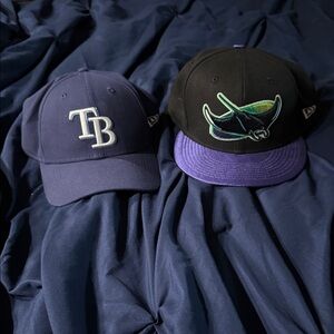 Tampa Bay Rays Hat Bundle!    Modern TB logo and retro Devil Rays logo